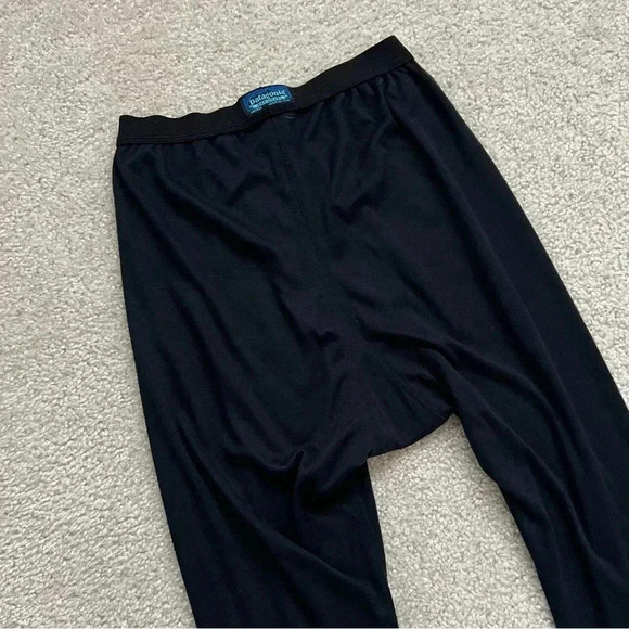 Patagonia Capilene Mid weight Baselayer Leggings Pants Men Sz Medium Black Snow, - Picture 8 of 16